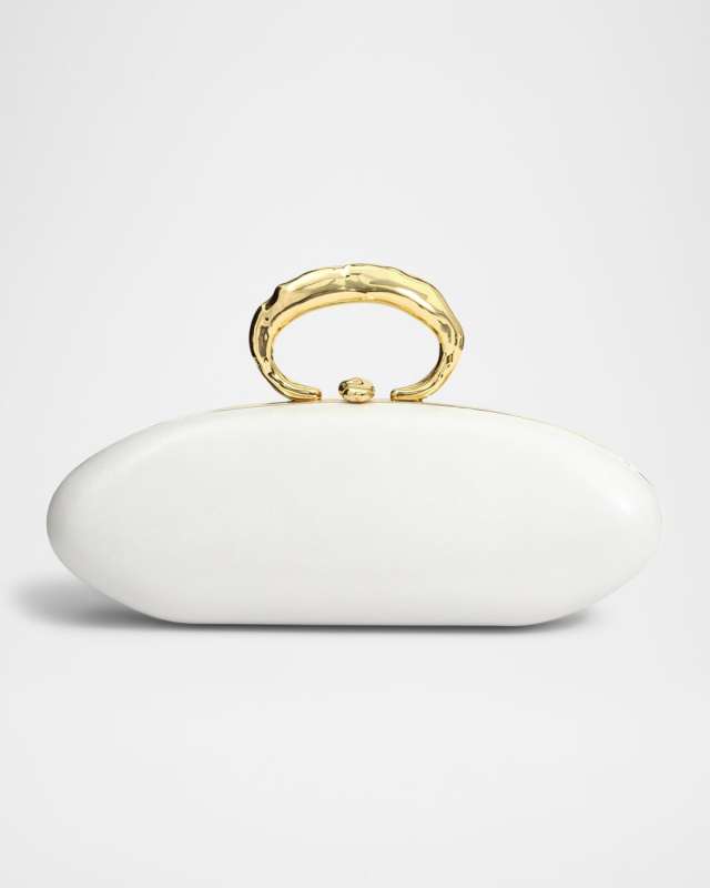 Molten Ring Bullet Leather Clutch Bag